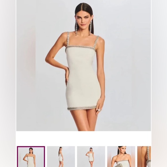 Retrofete Regina Shell White Mini Dress - Picture 1 of 3